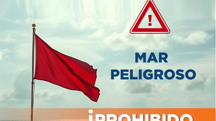 Bandera roja en Puerto Plata por oleaje peligroso informó La Defensa Civil